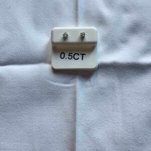 Elegant Sterling Silver Moissanite Stud Earrings